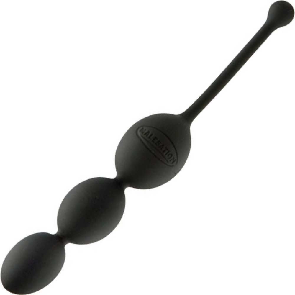 Malesation Anal Balls Black - Bile Anale din Silicon, 19 cm - detaliu 2