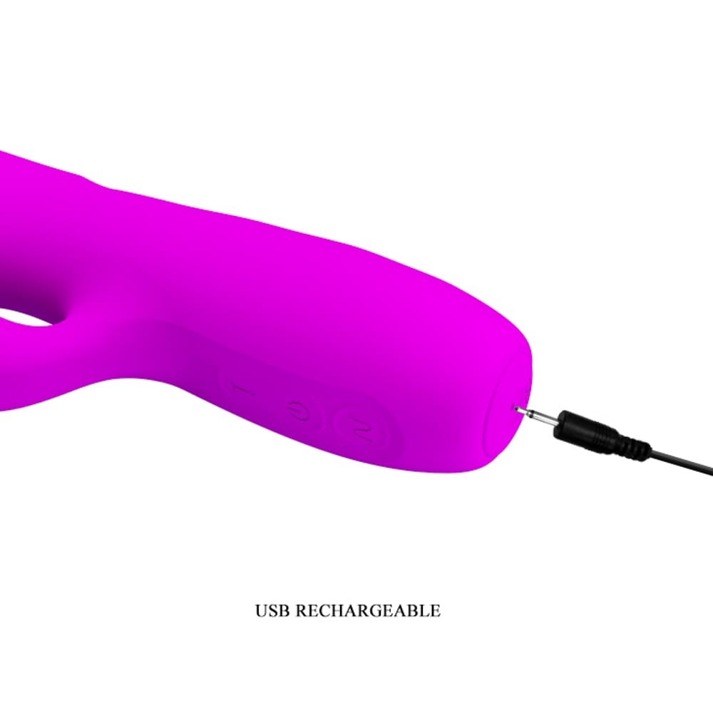 Melanie - Vibrator iepuraș, mov, 20.5 cm