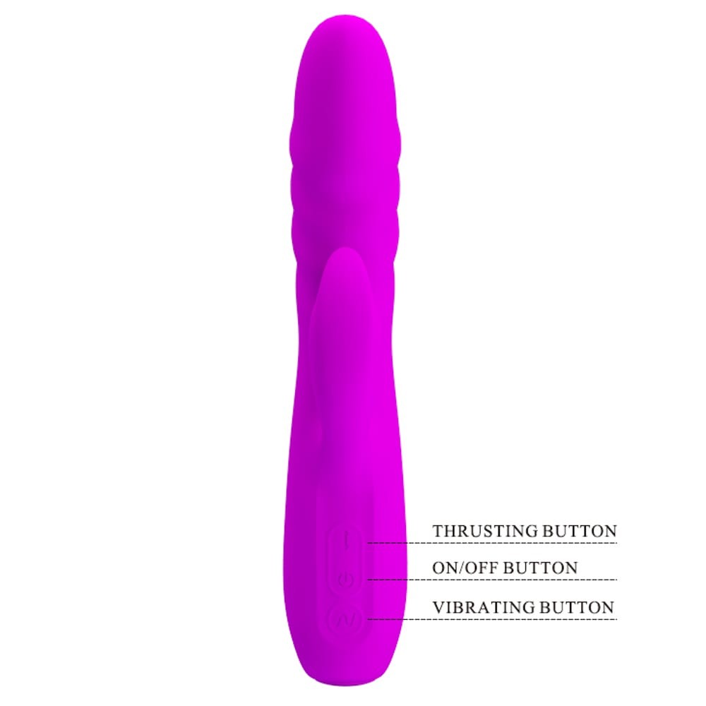 Melanie - Vibrator iepuraș, mov, 20.5 cm - detaliu 1