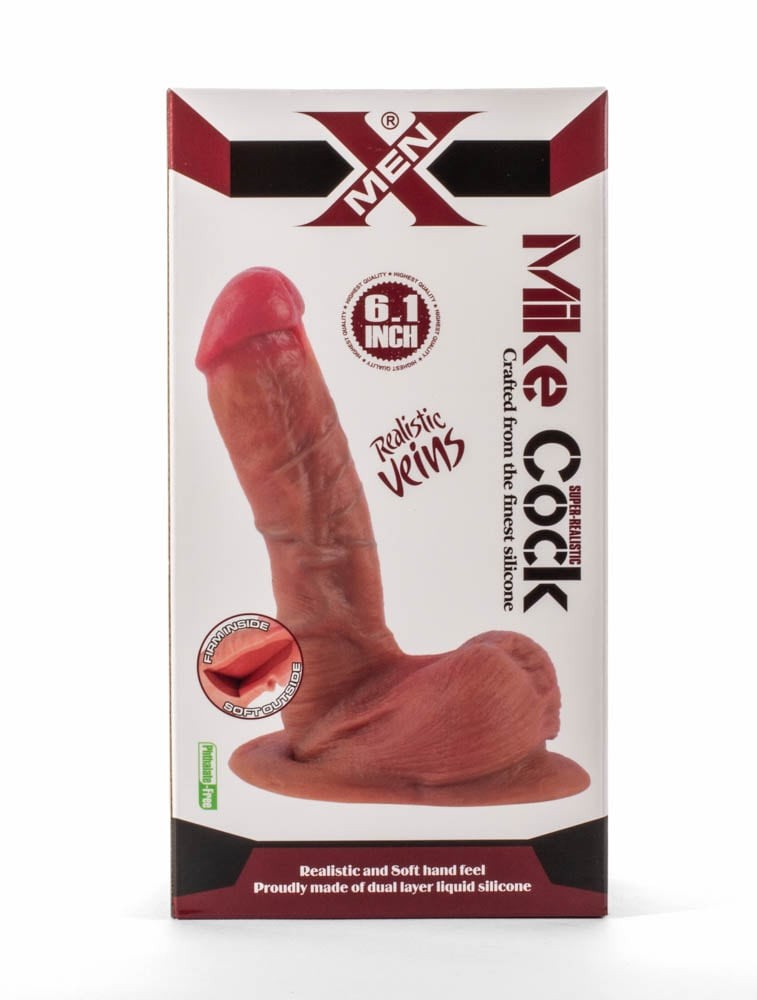 Mike - Dildo realist, maro, 15 cm - detaliu 8