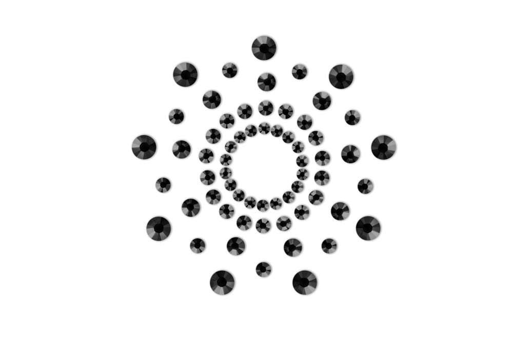 MIMI BLACK - Decoratiuni Sani cu Pietricele, Negru