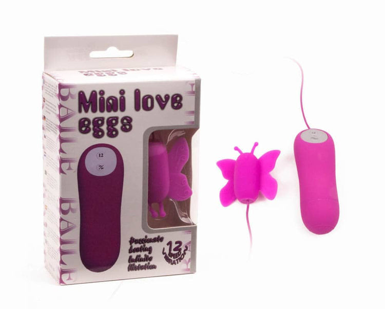 Mini Love Eggs - Vibrator fluture, mov, 5.5 cm