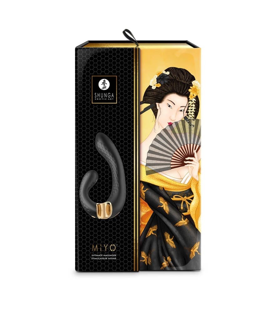 Miyo - Vibrator punct G, negru, 18.5 cm