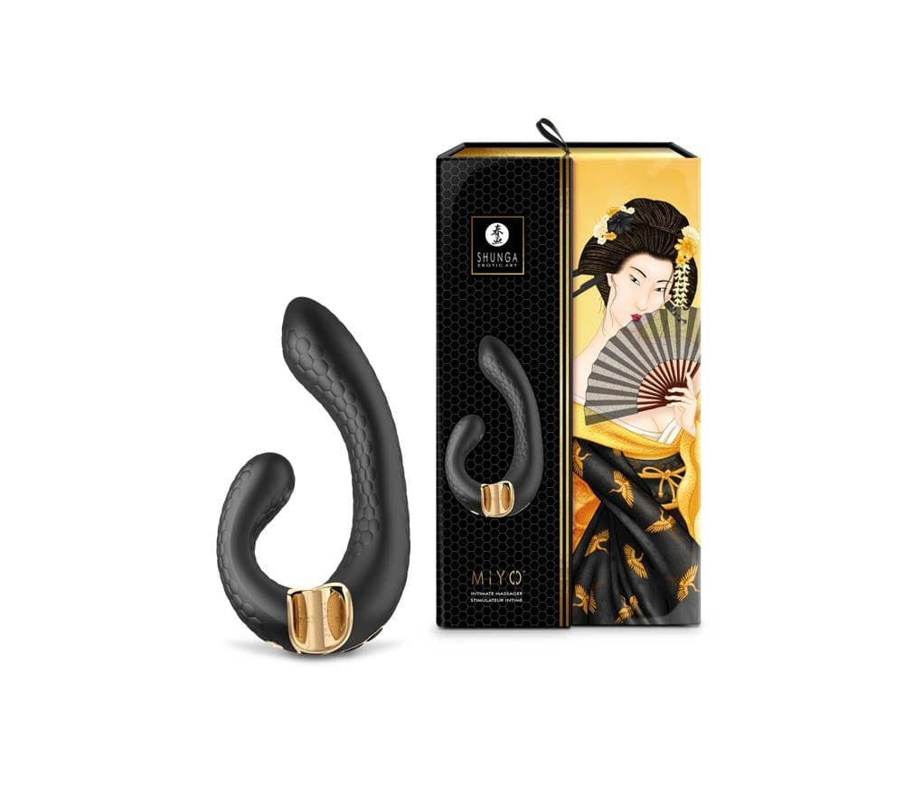 Miyo - Vibrator punct G, negru, 18.5 cm - detaliu 1