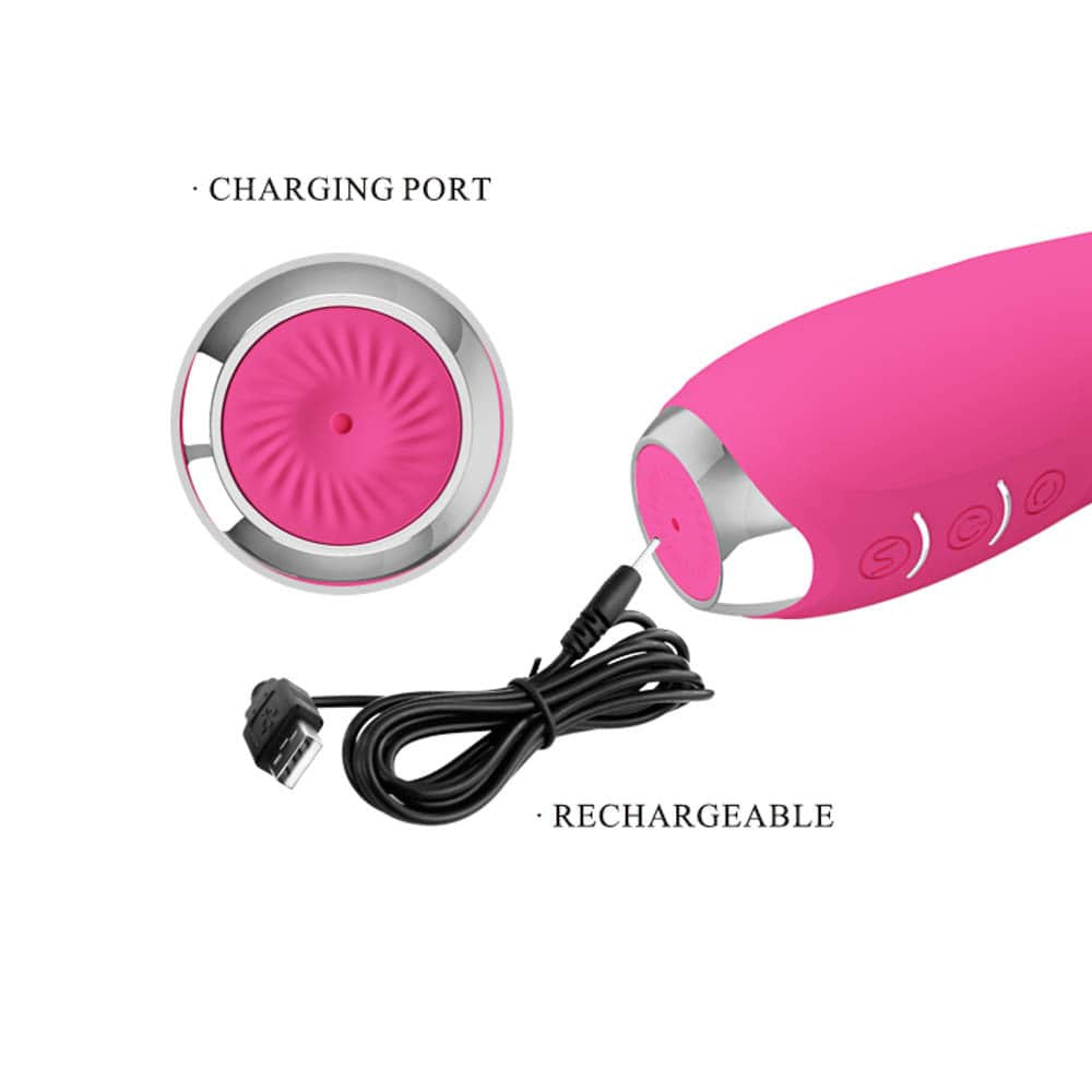 Molly - Vibrator iepuraș, roz, 20.5 cm - detaliu 4