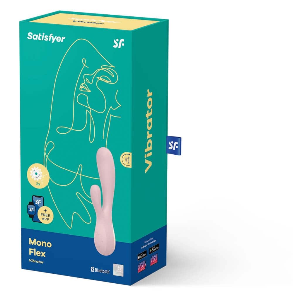 Mono Flex - Vibrator iepuraș, mov, 20.4 cm - detaliu 2