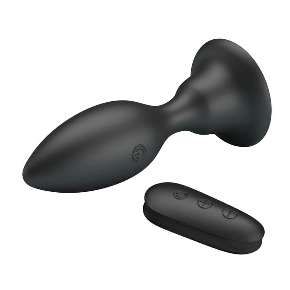 Mr. Play Vibrating Anal Plug - Vibrator Anal cu Telecomandă, 11x3.4 cm - detaliu 4