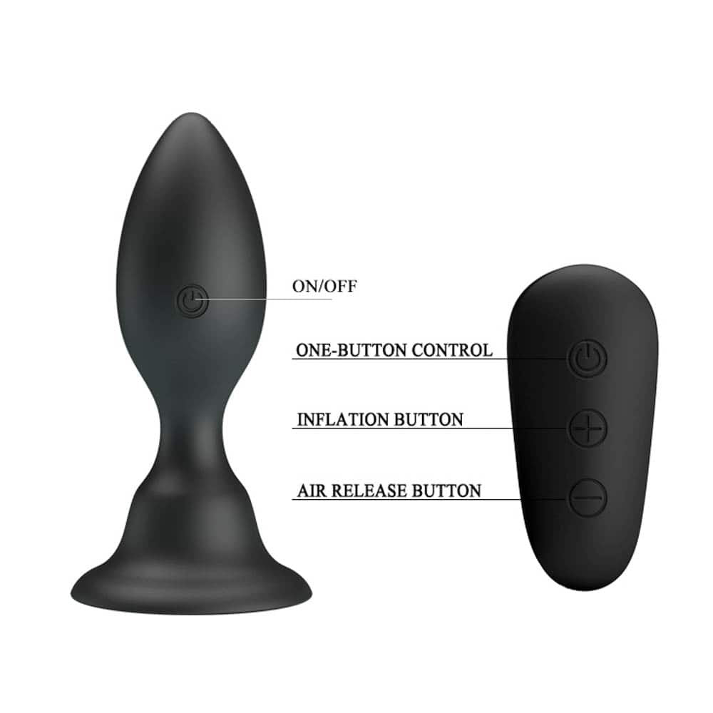 Mr. Play Vibrating Anal Plug - Vibrator Anal cu Telecomandă, 11x3.4 cm - detaliu 5