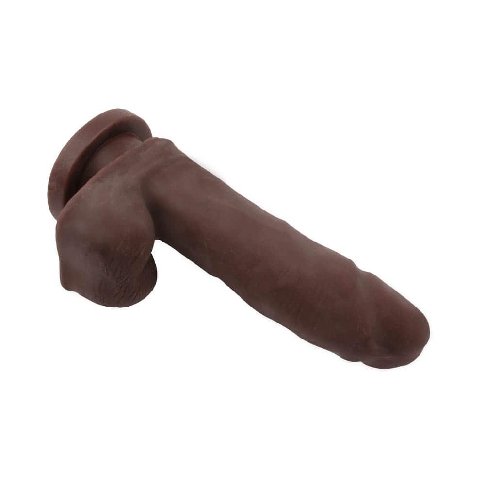 Ochiul Fericit - Dildo realistic cu ventuză, maro, 15 cm - detaliu 2