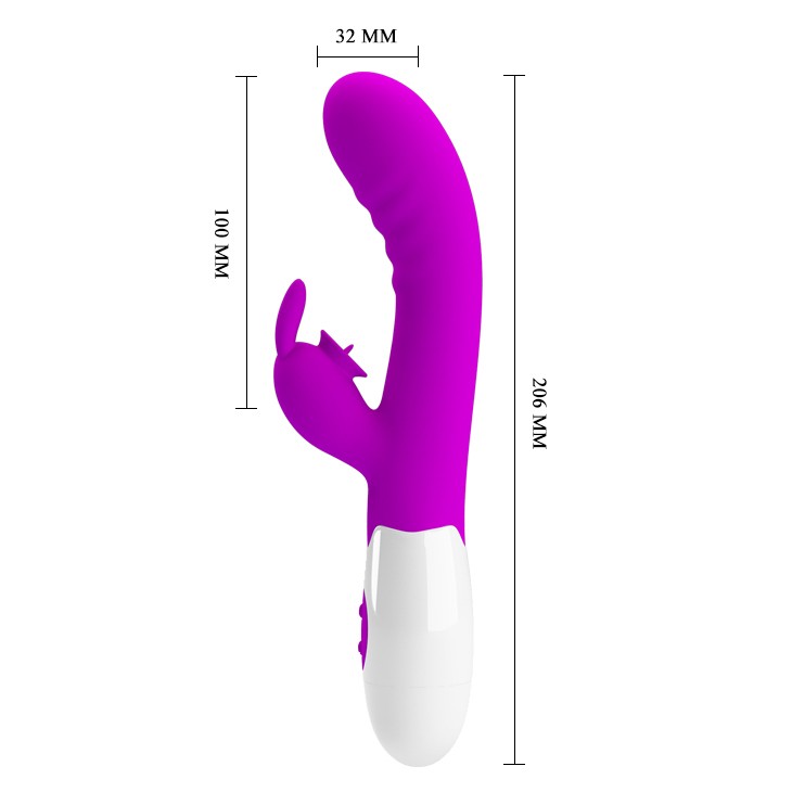 Orgasmic Ball - Vibrator iepuraș, mov, 20.6 cm