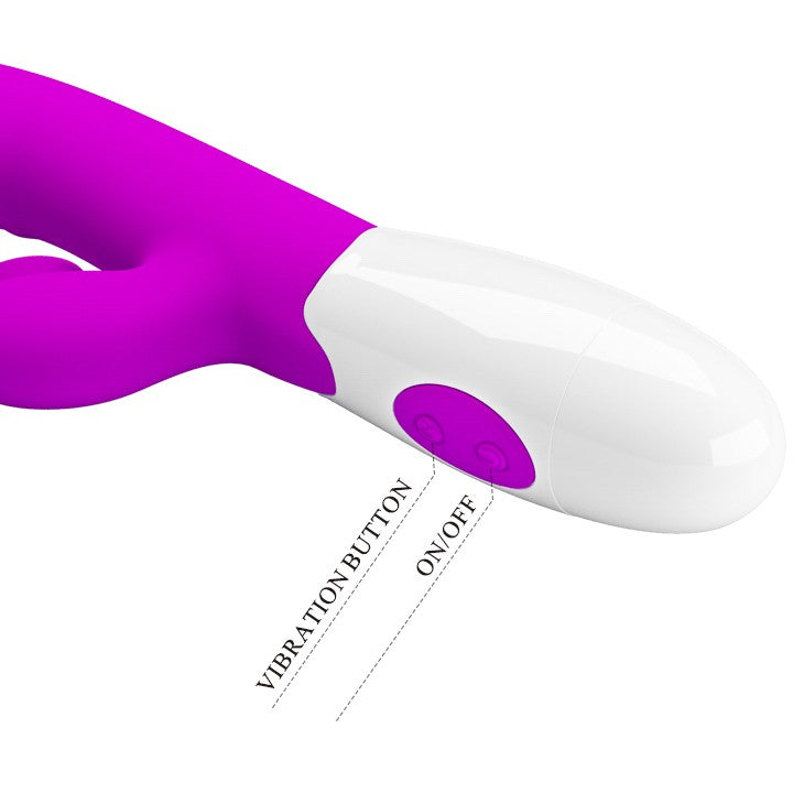 Orgasmic Ball - Vibrator iepuraș, mov, 20.6 cm - detaliu 1