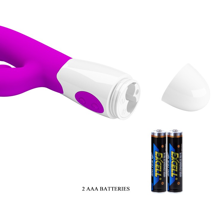 Orgasmic Ball - Vibrator iepuraș, mov, 20.6 cm - detaliu 2
