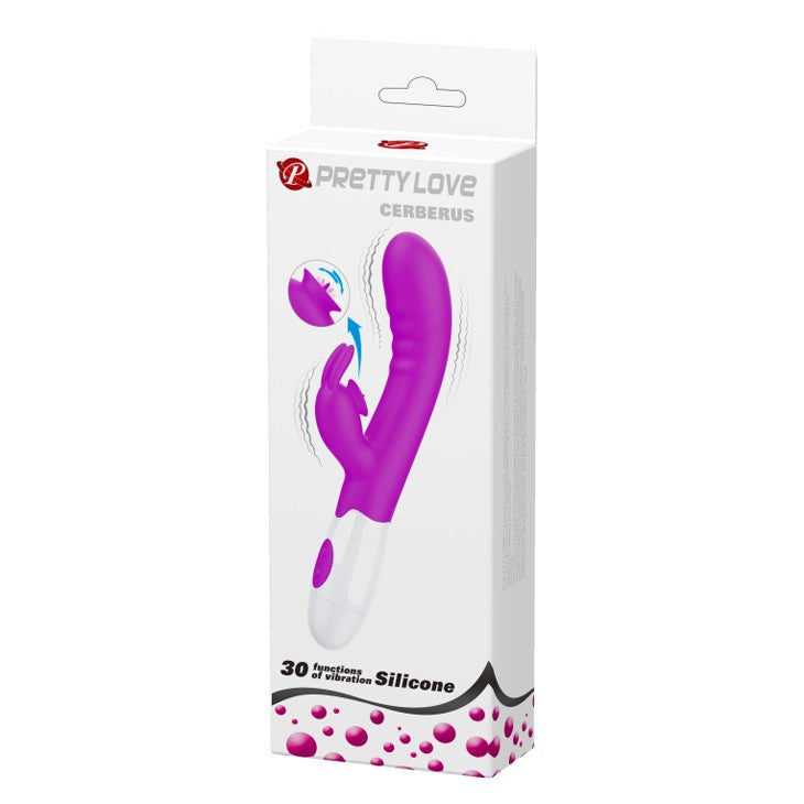 Orgasmic Ball - Vibrator iepuraș, mov, 20.6 cm - detaliu 5
