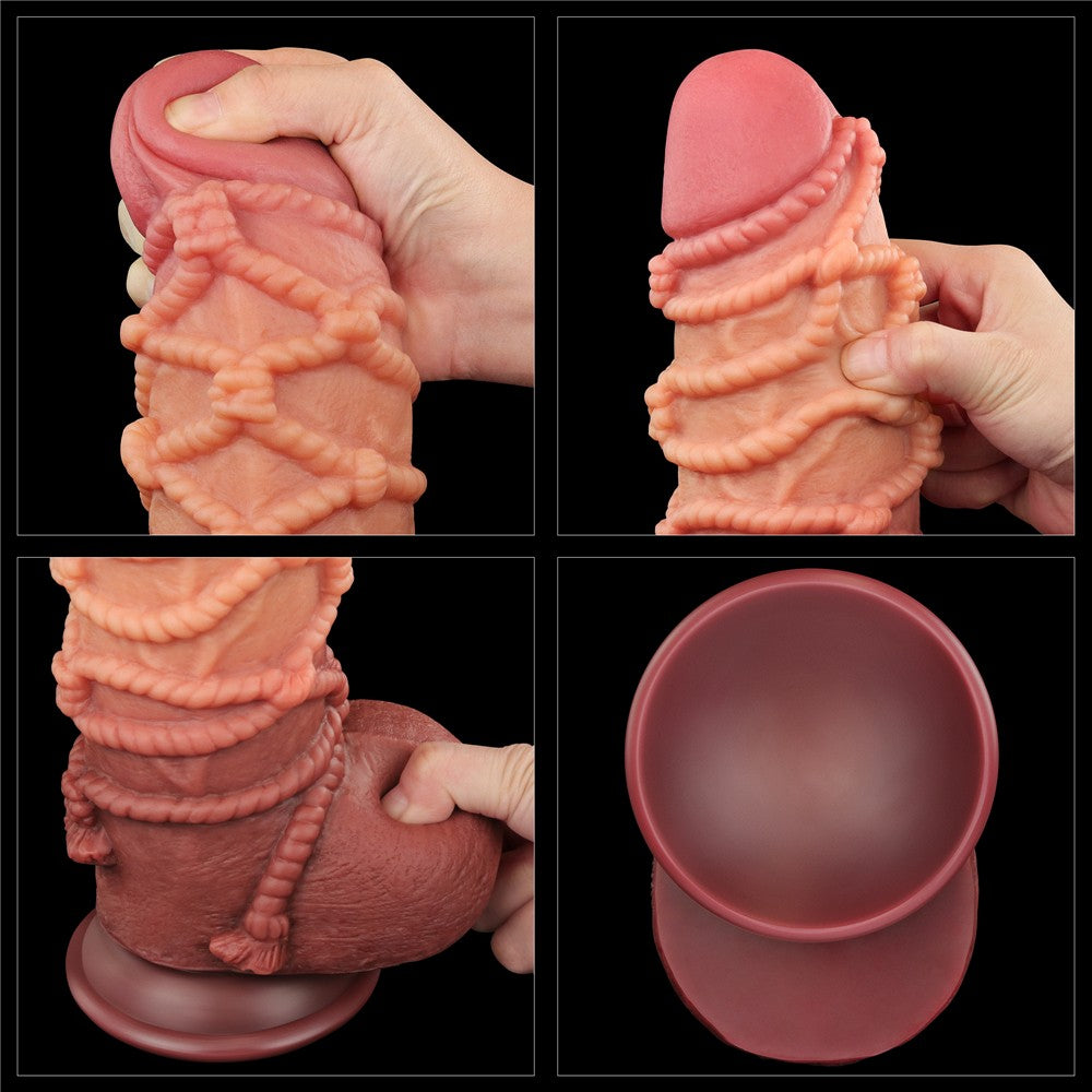 Platinum Cock 2 - Dildo cu funie, 24.5 cm, flesh - detaliu 1