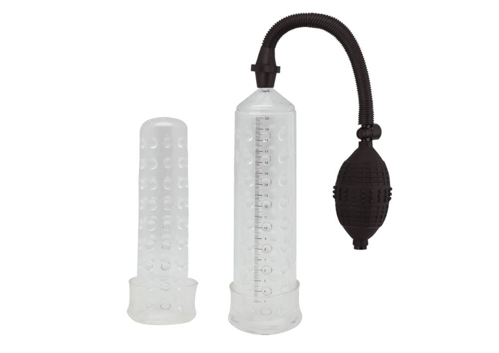 Pleasure Pump - Pompă pentru penis, alb, 21.5 cm