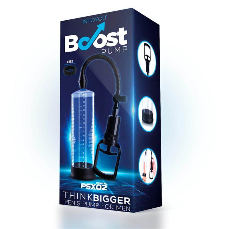 Pompă penis manuală Boost Pump X02 Crystal