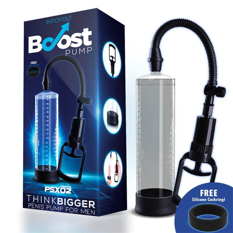 Pompă penis manuală Boost Pump X02 Crystal