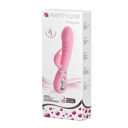 Prescott - Vibrator iepuraș, roz, 20 cm - detaliu 5