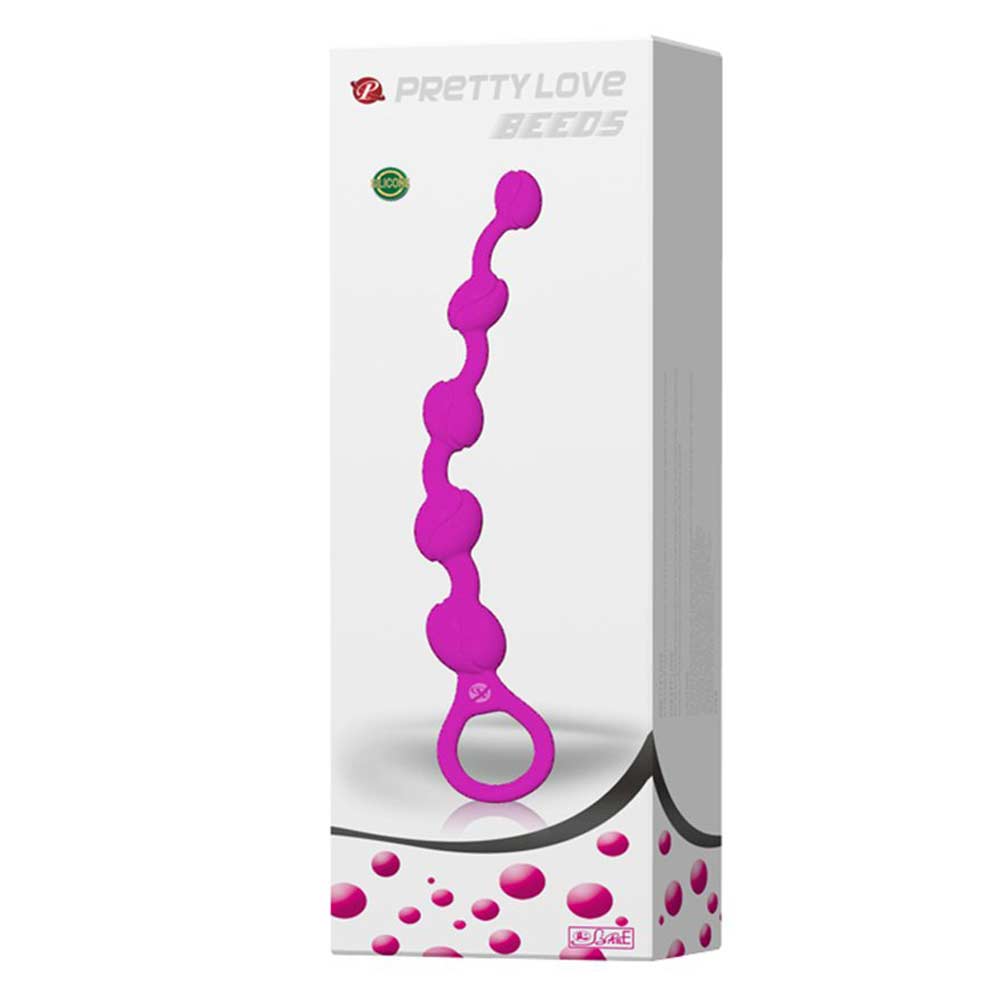 Pretty Love Anal Beads - Bile Anale din Silicon, 19.5 cm - detaliu 2