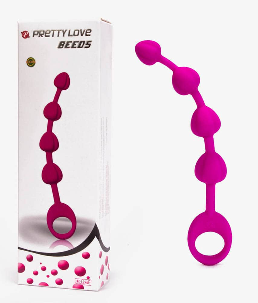 Pretty Love Anal Beads - Bile Anale din Silicon, 19.5 cm - detaliu 4