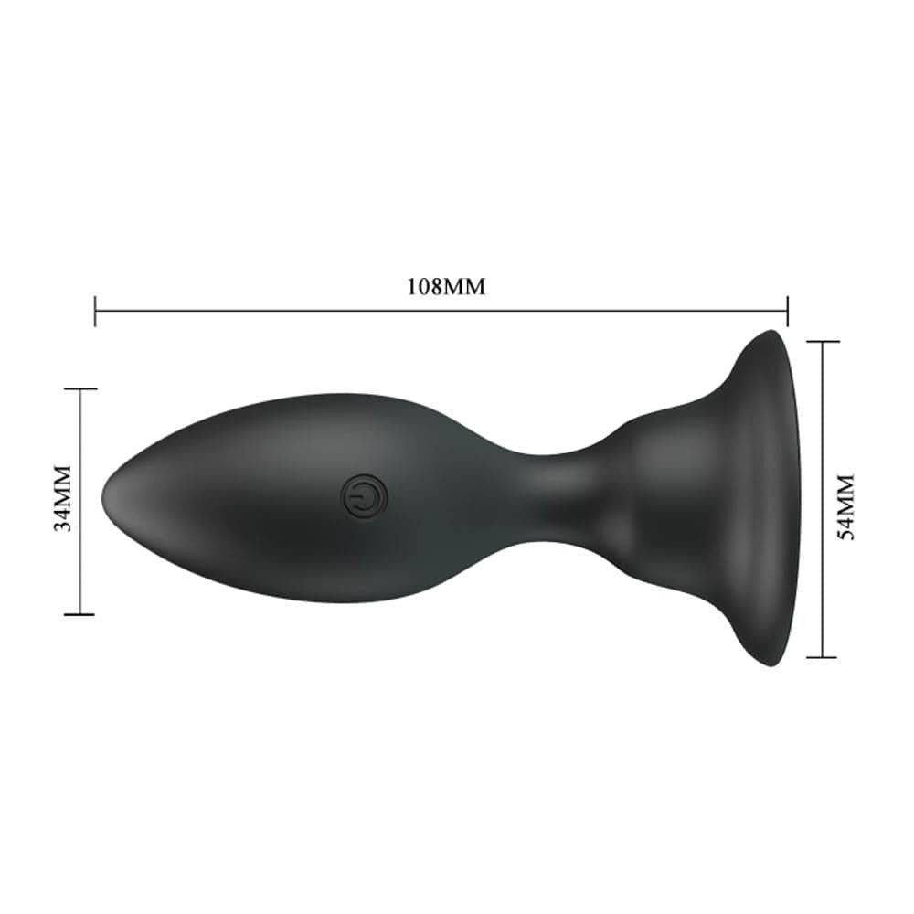 Pretty Love Anal Plug - Dop Anal din Silicon cu Vibratie si Ventuza, 10,8 cm
