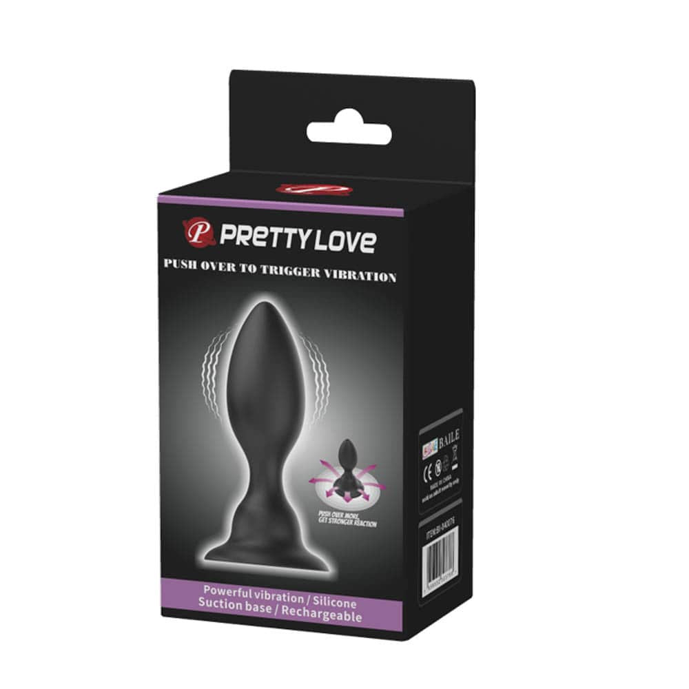 Pretty Love Anal Plug - Dop Anal din Silicon cu Vibratie si Ventuza, 10,8 cm - detaliu 3