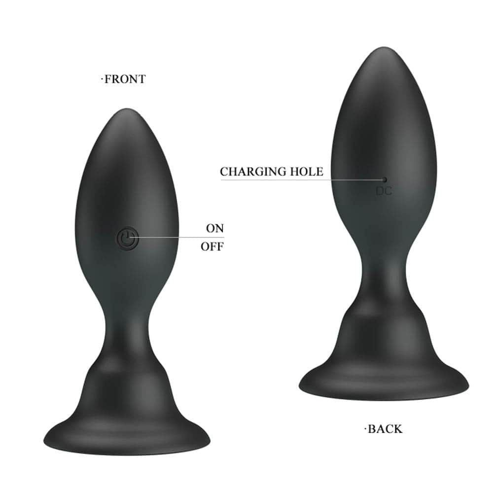 Pretty Love Anal Plug - Dop Anal din Silicon cu Vibratie si Ventuza, 10,8 cm - detaliu 4