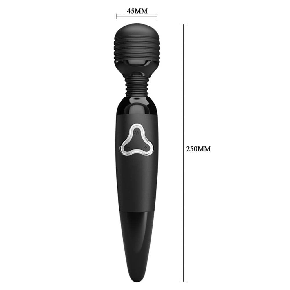 Pretty Love Body Wand Negru - Vibrator pentru Masaj, Reincarcabil, 25 cm - detaliu 3