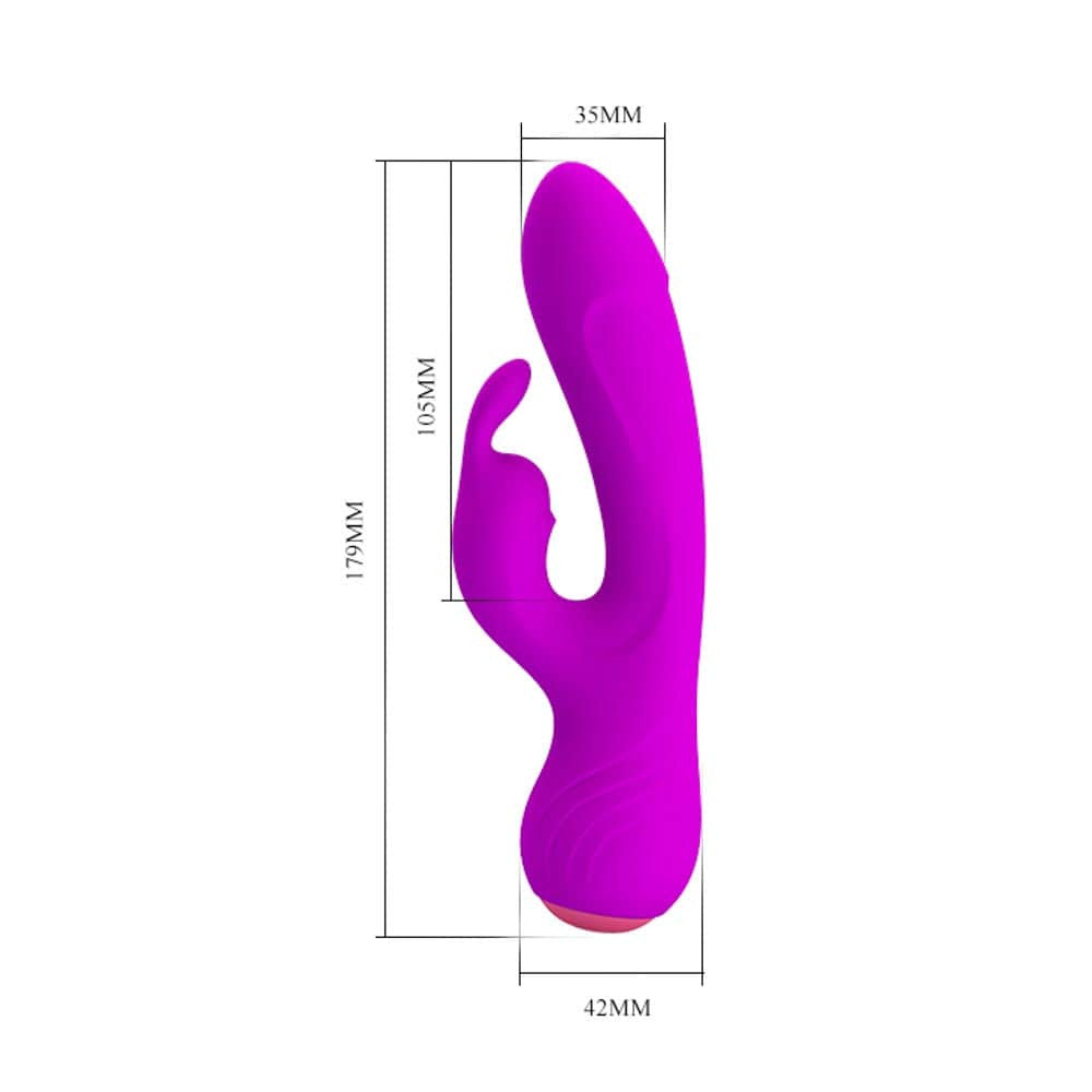Pretty Love Broderick - Vibrator Rabbit Reincarcabil cu Memorie, 17,9 cm - detaliu 1