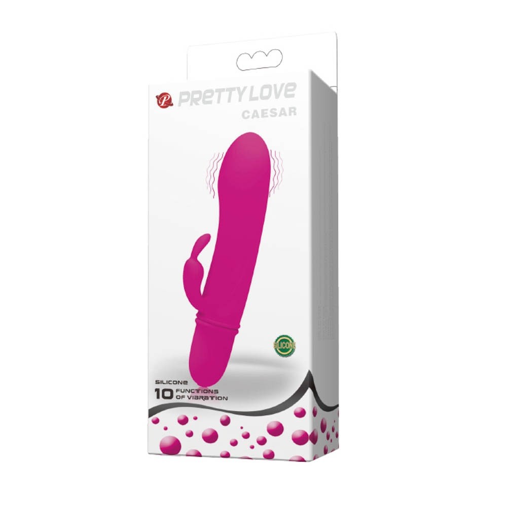 Pretty Love Caesar - Mini Vibrator Iepuras cu 10 Functii, 11,5 cm - detaliu 5