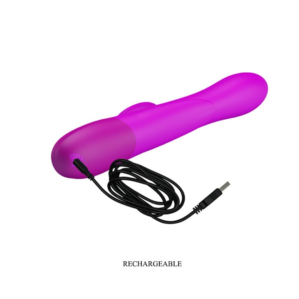 Pretty Love Dempsey - Vibrator Iepuras Gonflabil, Reincarcabil, 25 cm - detaliu 2