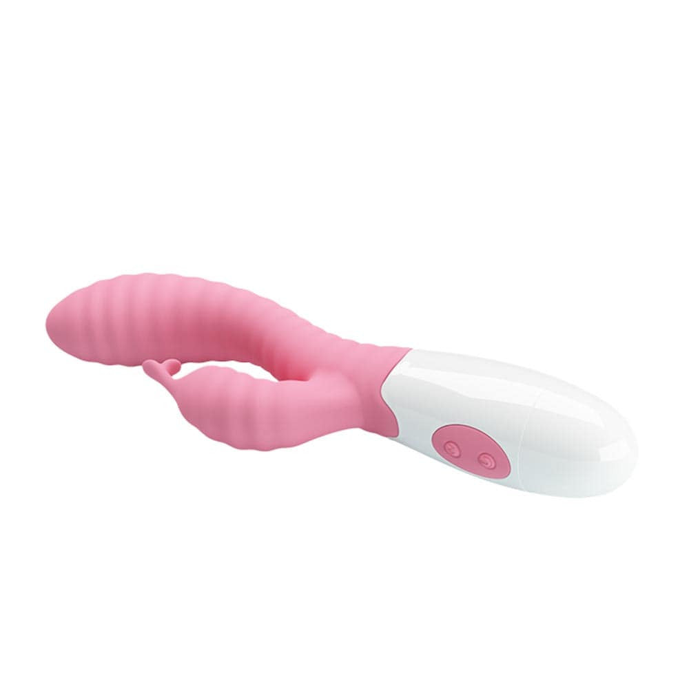 Pretty Love Hyman - Vibrator iepuraș, roz, 20 cm - detaliu 5