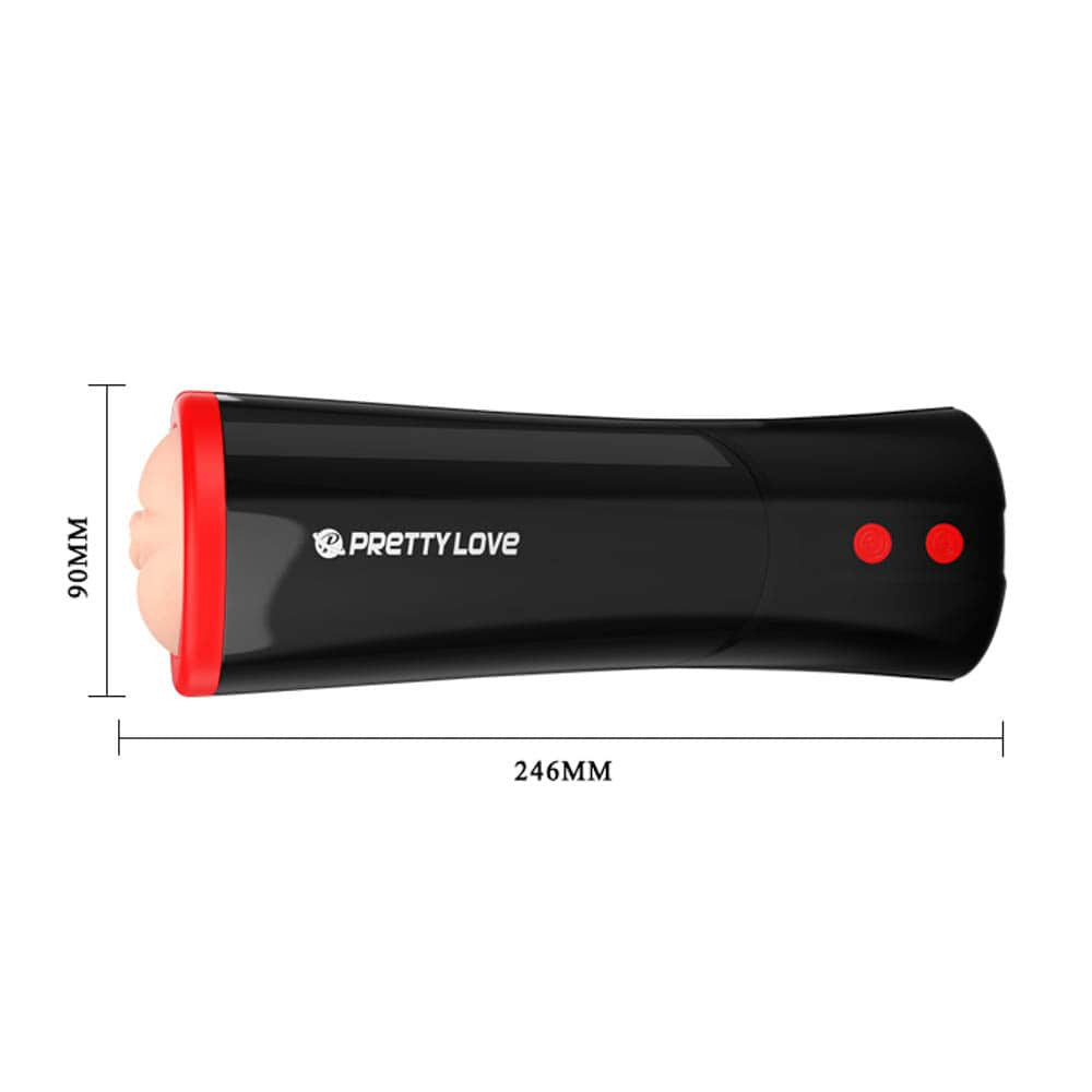 Pretty Love Ozzy Pussy - Masturbator Electric cu Piston, Vibratie si Voce, 24,6 cm - detaliu 6