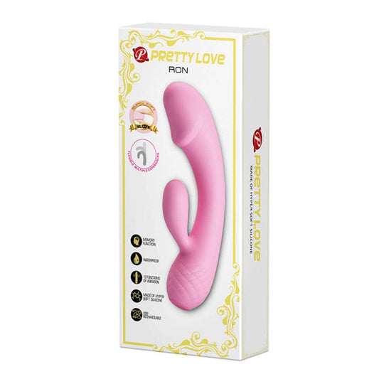 Pretty Love Ron - Vibrator iepuraș, 17.5 cm - detaliu 6