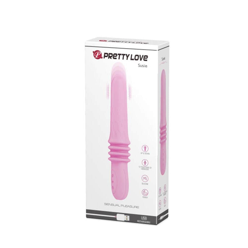 Pretty Love Susie Pink - Vibrator cu Functie Impingere, 25x4 cm - detaliu 3