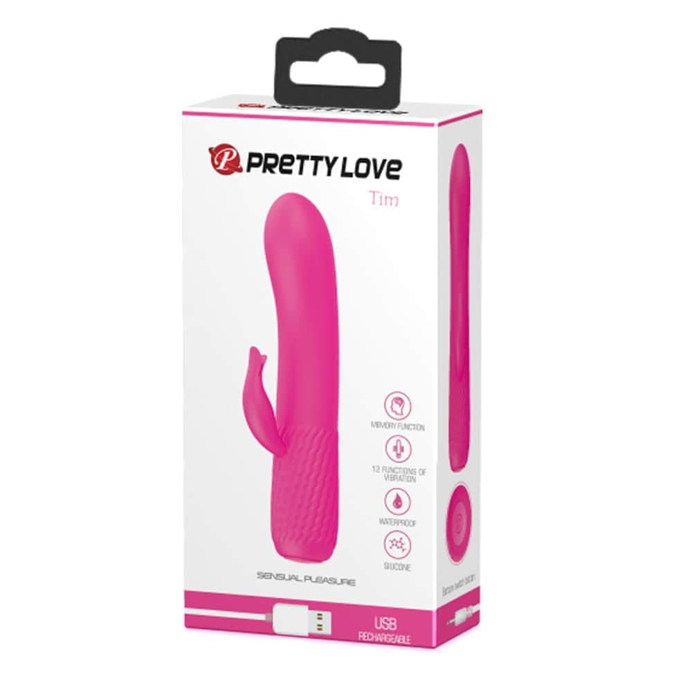 Pretty Love Tim - Vibrator iepuraș, 15 cm - detaliu 2