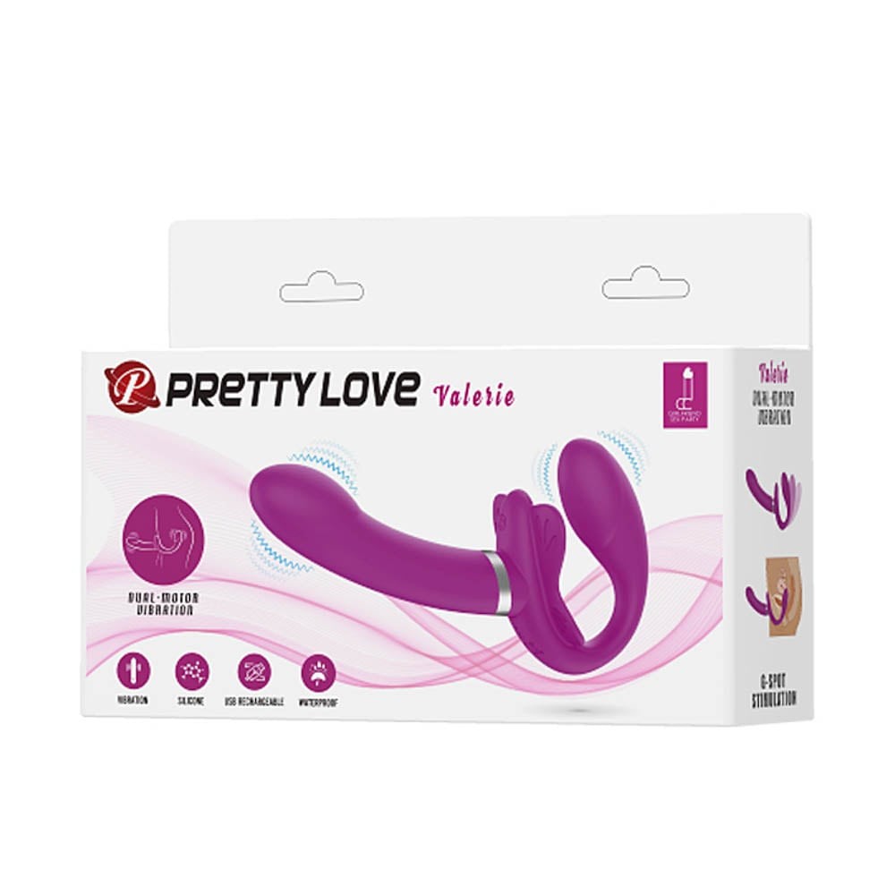 Pretty Love Valerie - Vibrator Strap On fara Hamuri pentru Cuplu, 19,2 cm - detaliu 6