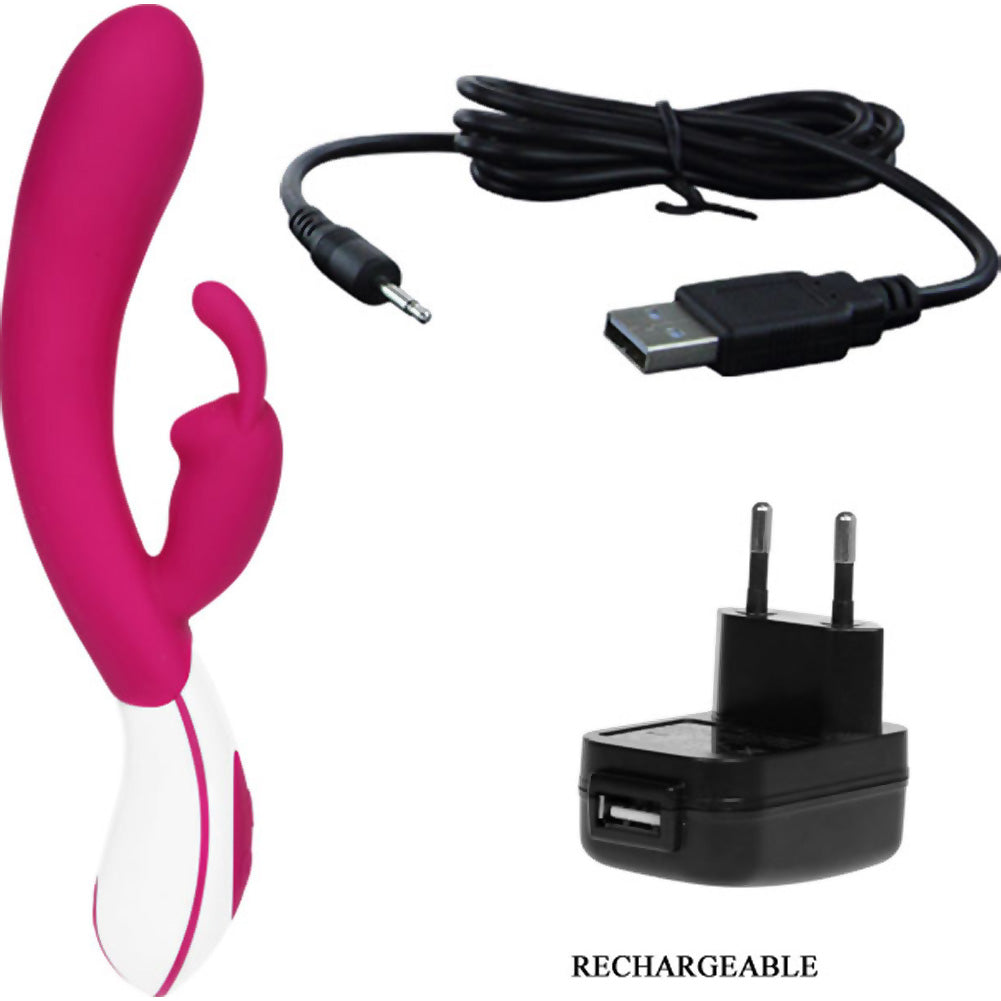 Pretty Love Vincent - Vibrator Reincarcabil cu Stimulator Clitoris, 21.5x3.4 cm