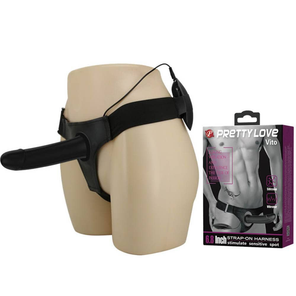 Pretty Love Vito - Strap On cu Vibratii, 17x4,1 cm - detaliu 3