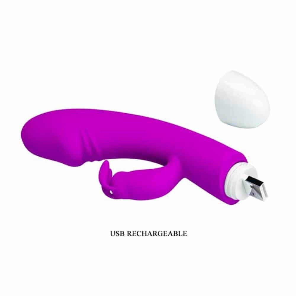Pretty Love Will - Vibrator Rabbit cu Stimulare Punct G, 18x3.4 cm - detaliu 3