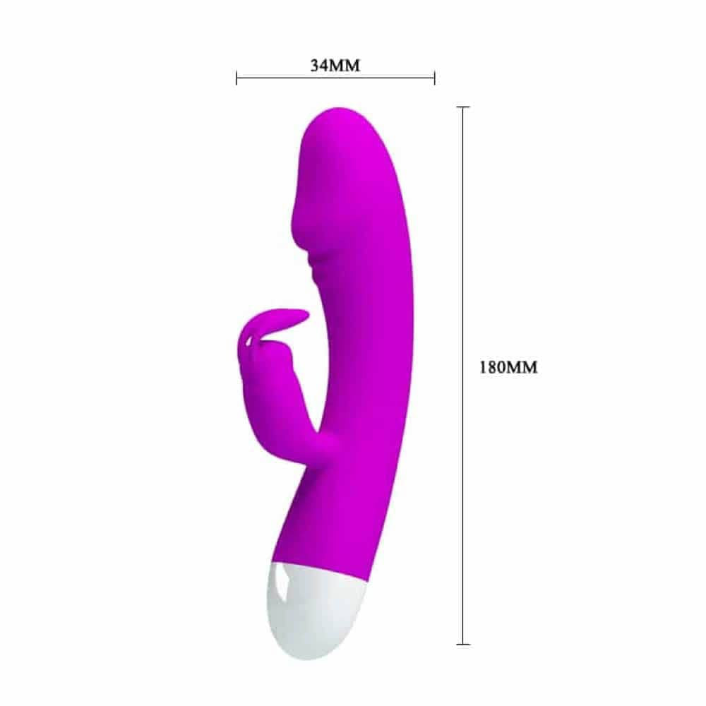 Pretty Love Will - Vibrator Rabbit cu Stimulare Punct G, 18x3.4 cm - detaliu 4