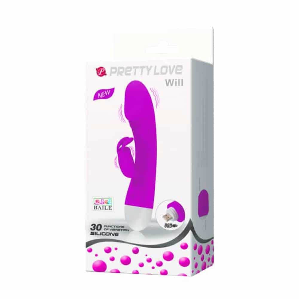 Pretty Love Will - Vibrator Rabbit cu Stimulare Punct G, 18x3.4 cm - detaliu 6