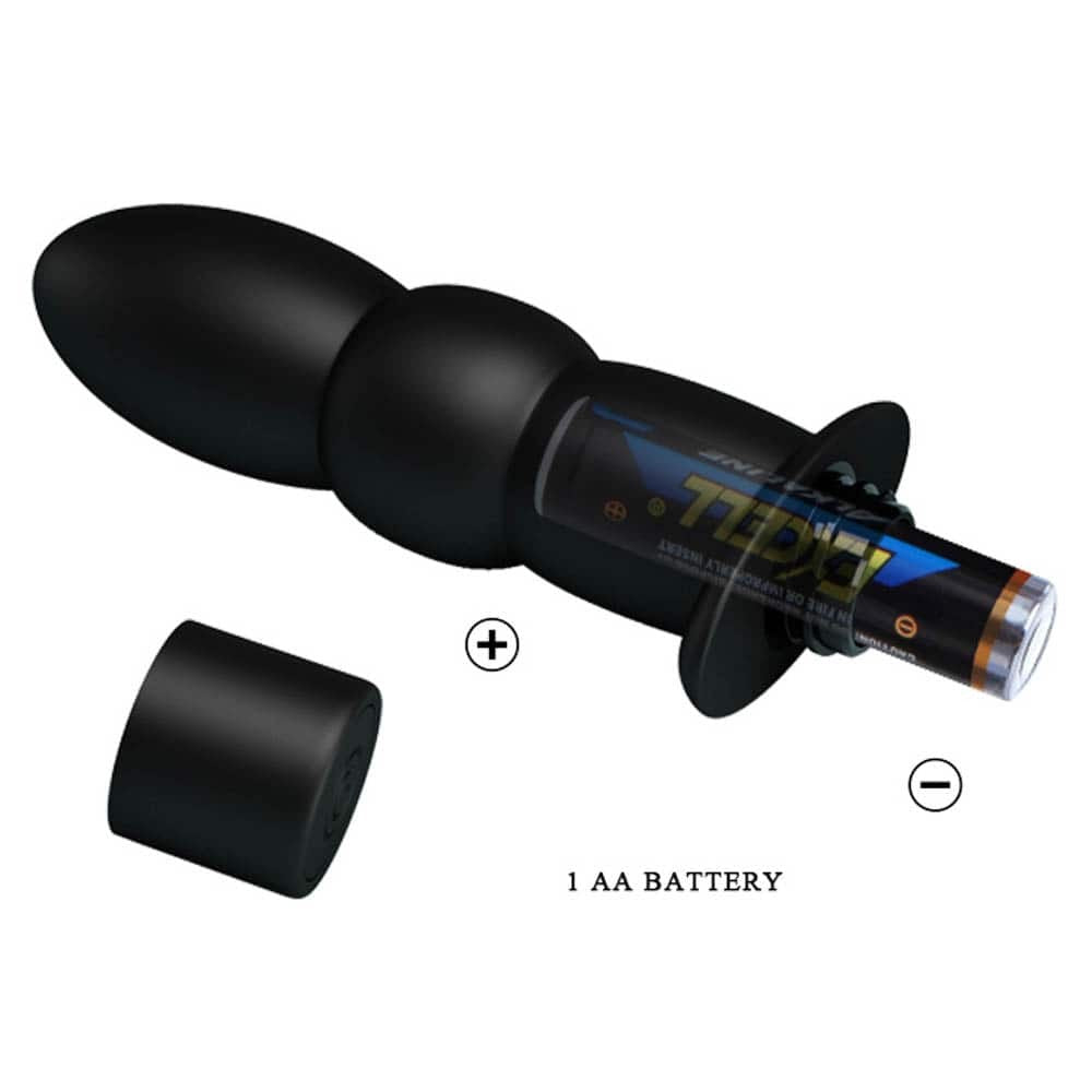 Pretty Love Wyatt Black - Vibrator Anal cu 10 Programe, 11,5 cm