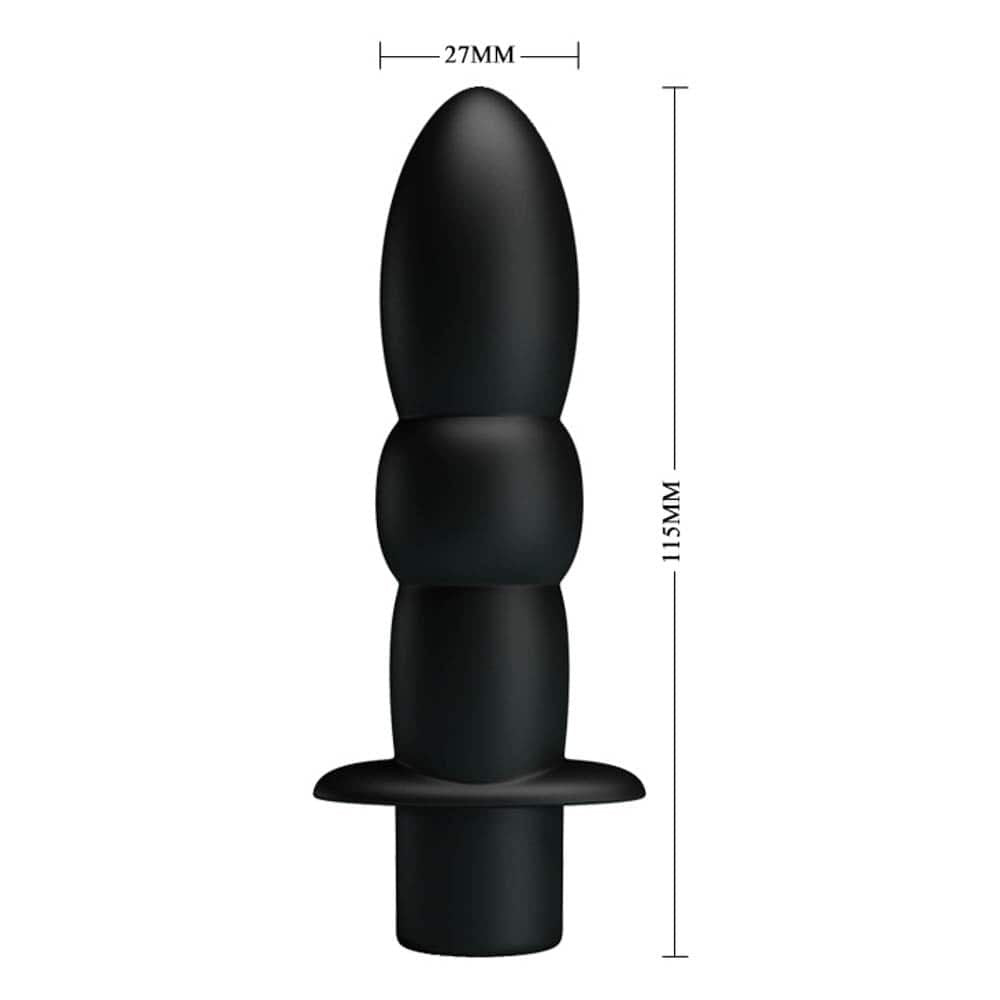 Pretty Love Wyatt Black - Vibrator Anal cu 10 Programe, 11,5 cm - detaliu 2