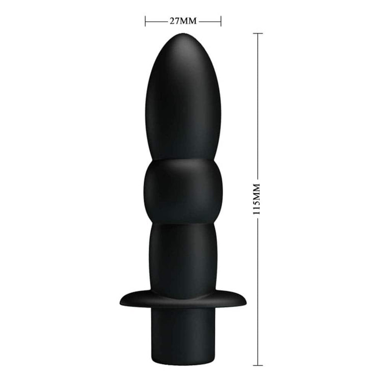 Pretty Love Wyatt Black - Vibrator Anal cu 10 Programe, 11,5 cm - detaliu 2