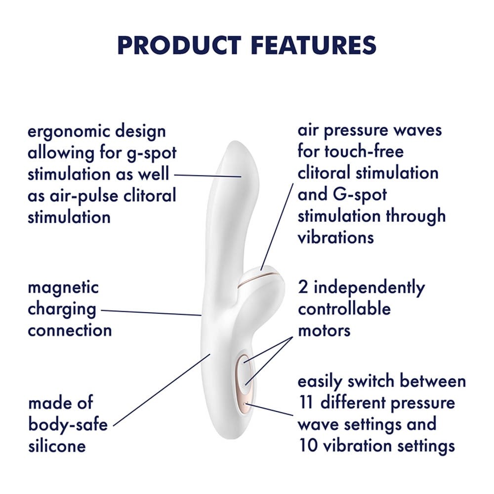 Pro + G-Spot - Vibrator Punct G cu Stimulare Clitoris prin Aspiratie, 22 cm - detaliu 5