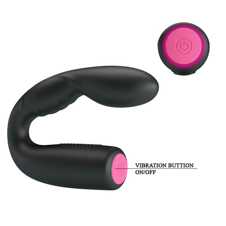 Quintion - Vibrator punct G, negru, 10.4 cm - detaliu 2