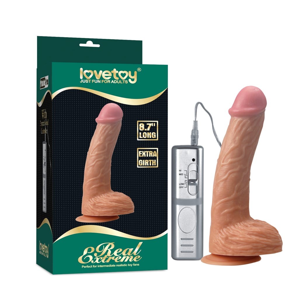 Real Extreme Extra Girth - Vibrator realist, 22 cm - detaliu 3