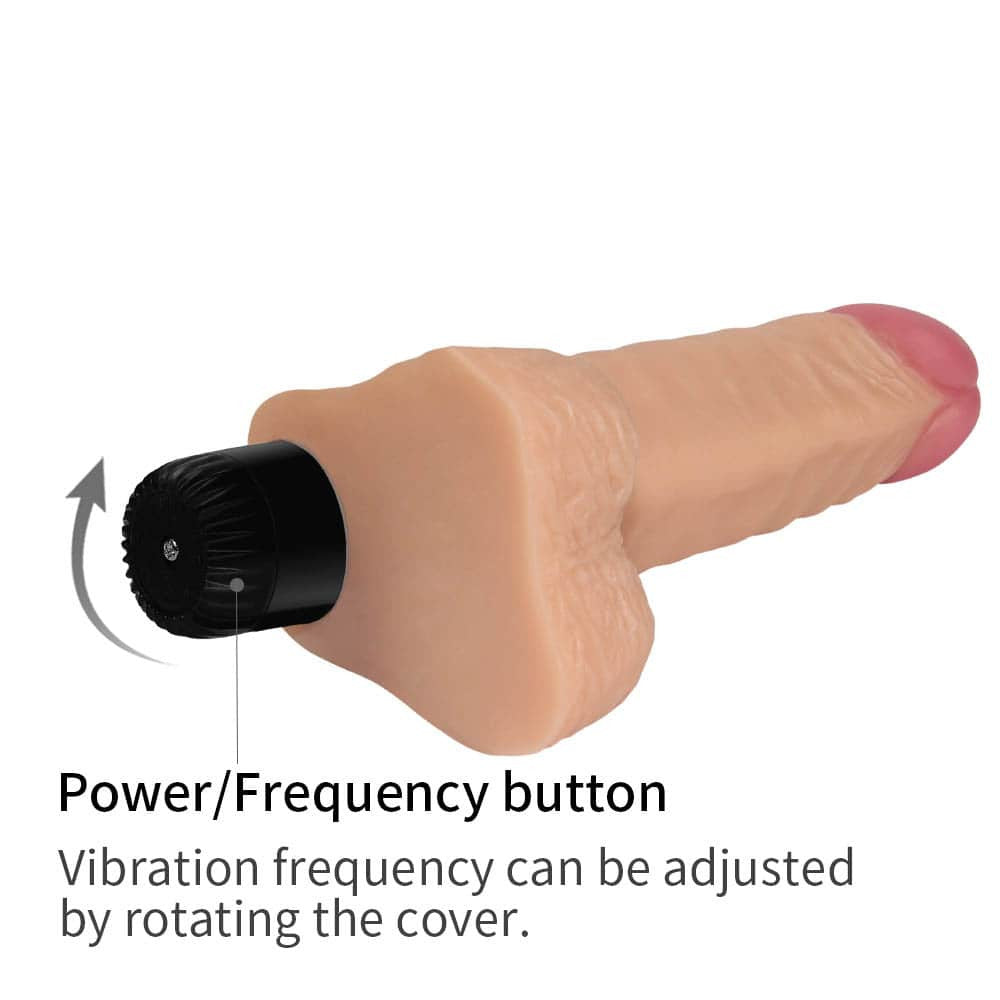 Real Feel 14 - Vibrator realist, flesh, 17 cm - detaliu 6