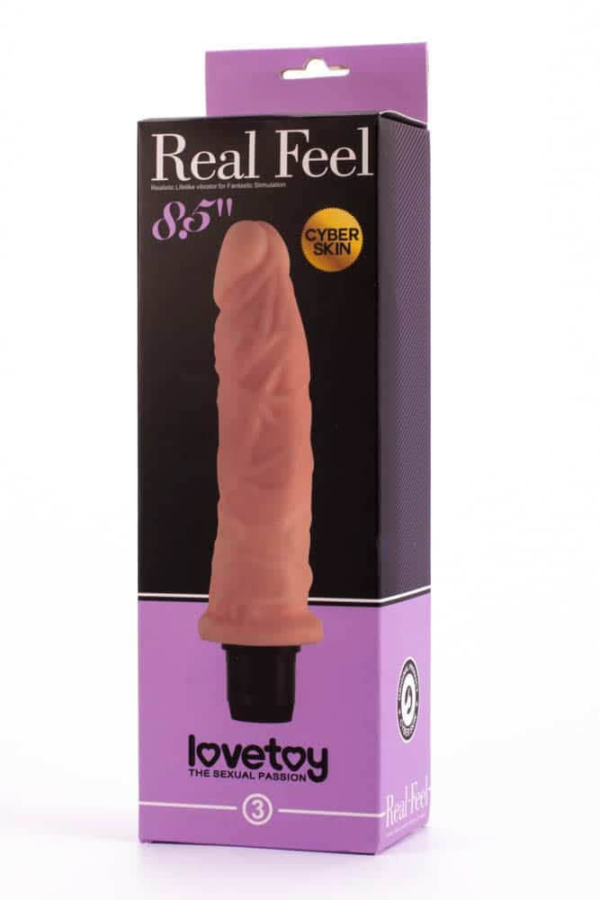 Real Feel Cyberskin - Vibrator realistic, 19.8 cm - detaliu 2